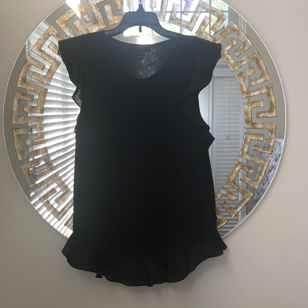 J. Crew ruffled sleeveless top